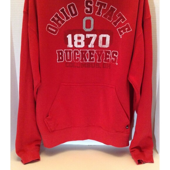 Ohio State Buckeyes Hoodie Men L Red Sweatshirt Pullover Logo Football Gorpcore - Picture 6 of 12